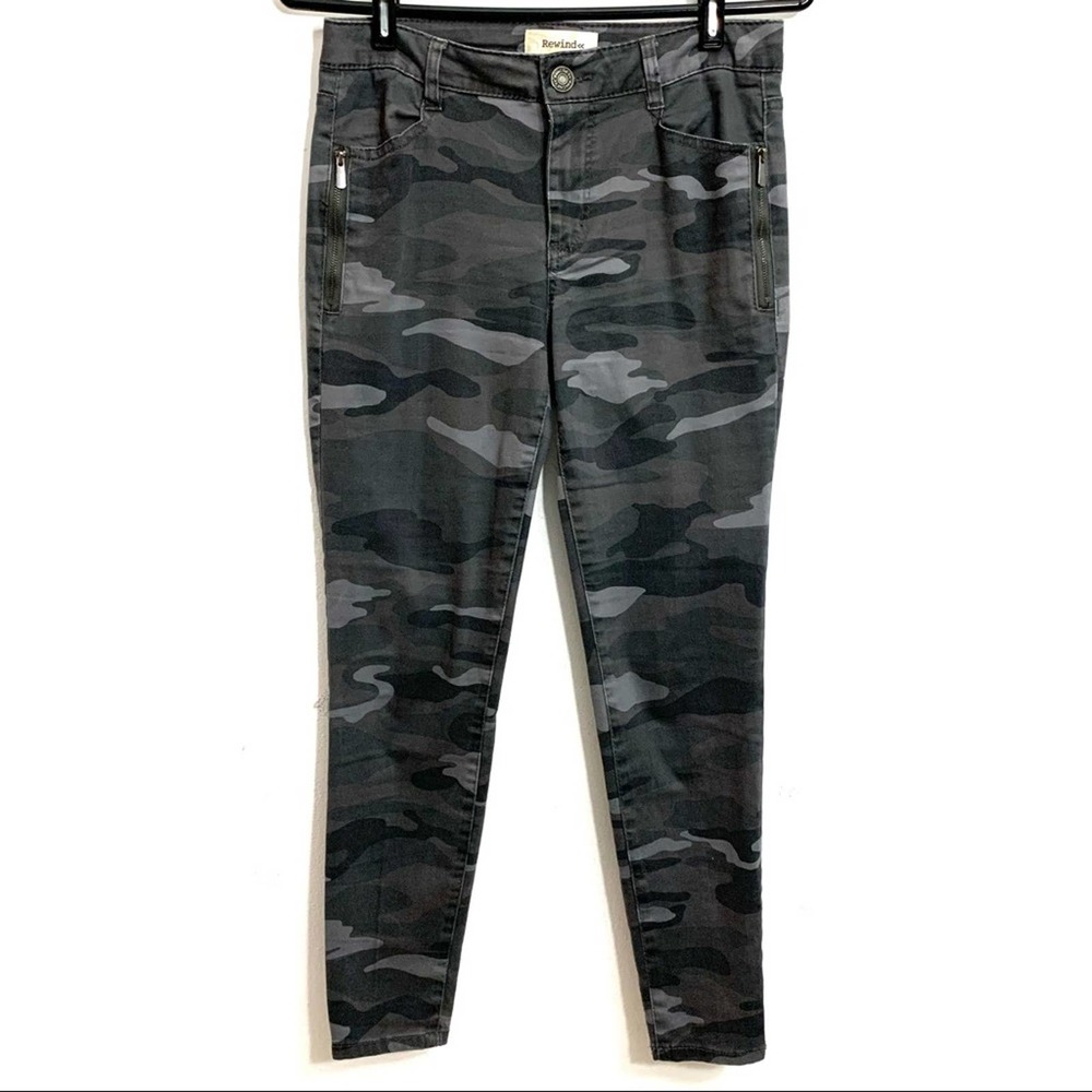Camo skinny jeans stretchy curvy pants size 5/27 w  by Rewind